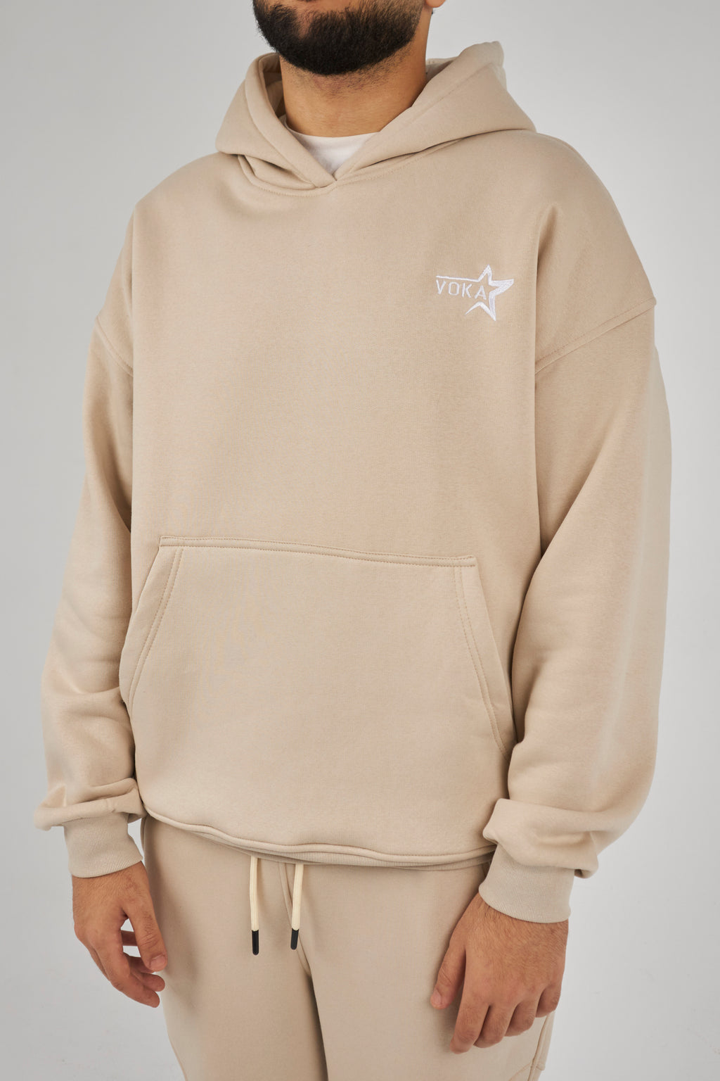 Beige Oversized Hoodie