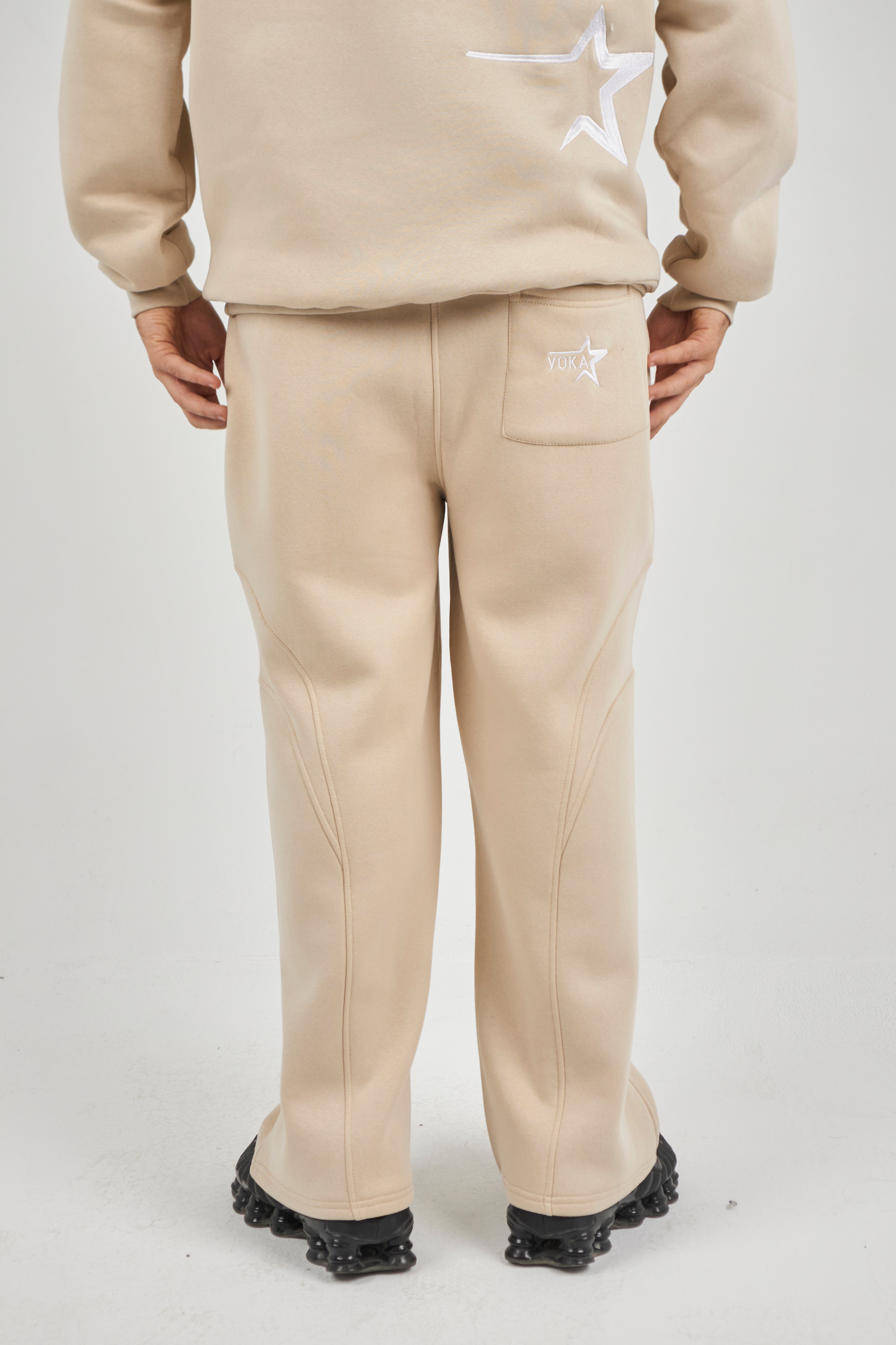 Beige Oversized Sweatpants