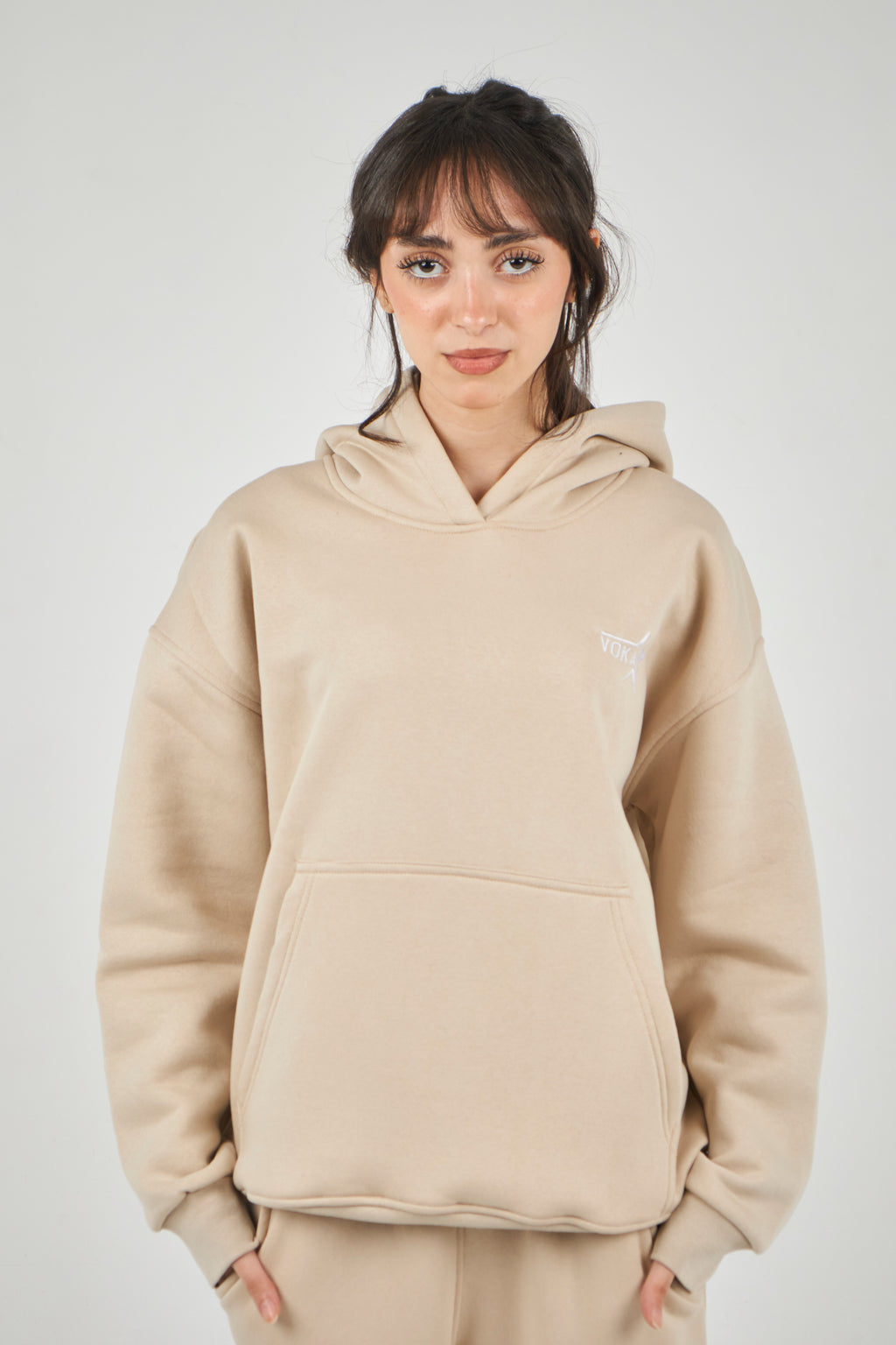 Beige Oversized Hoodie