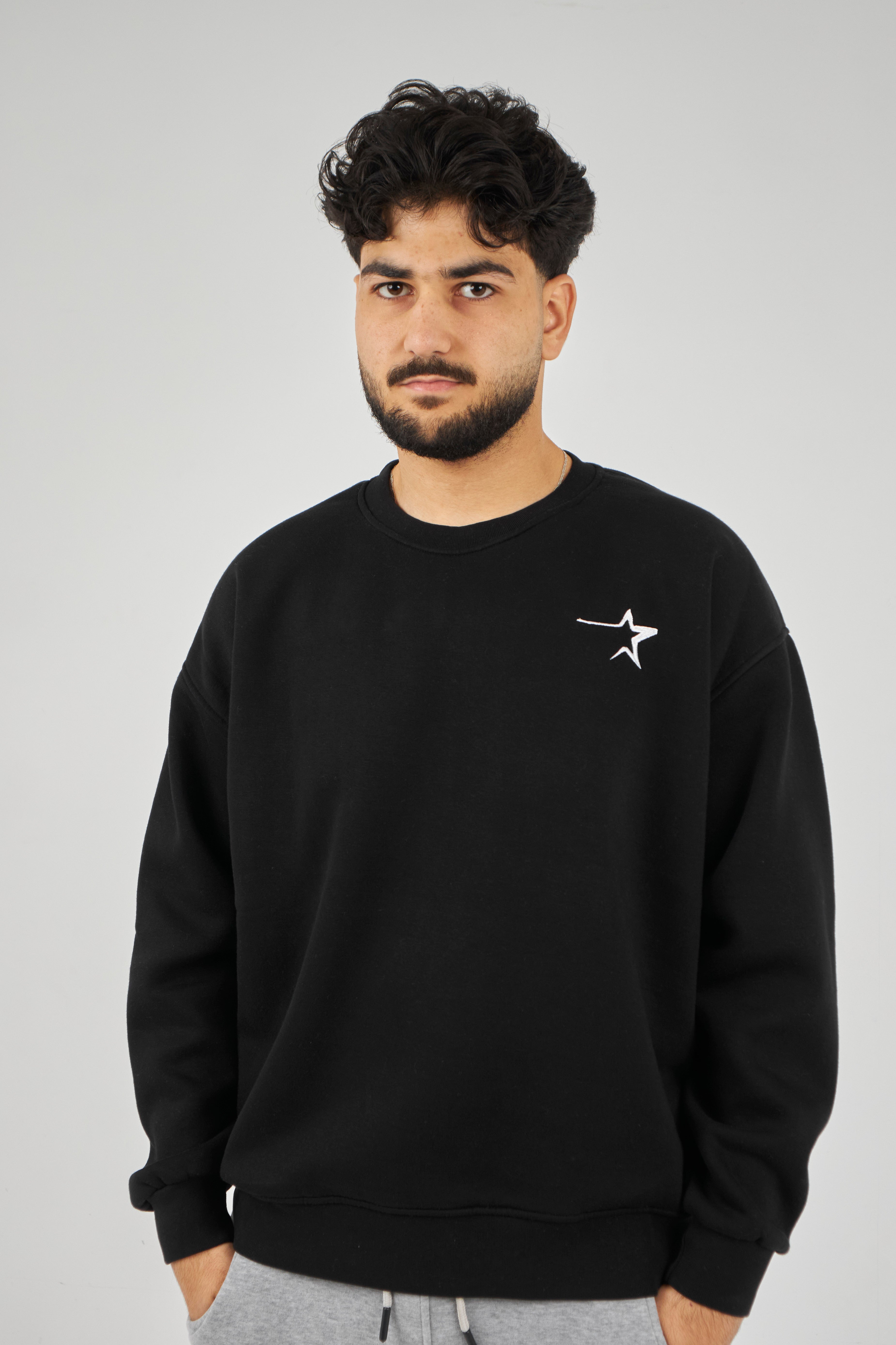 Black Relaxed Crewneck