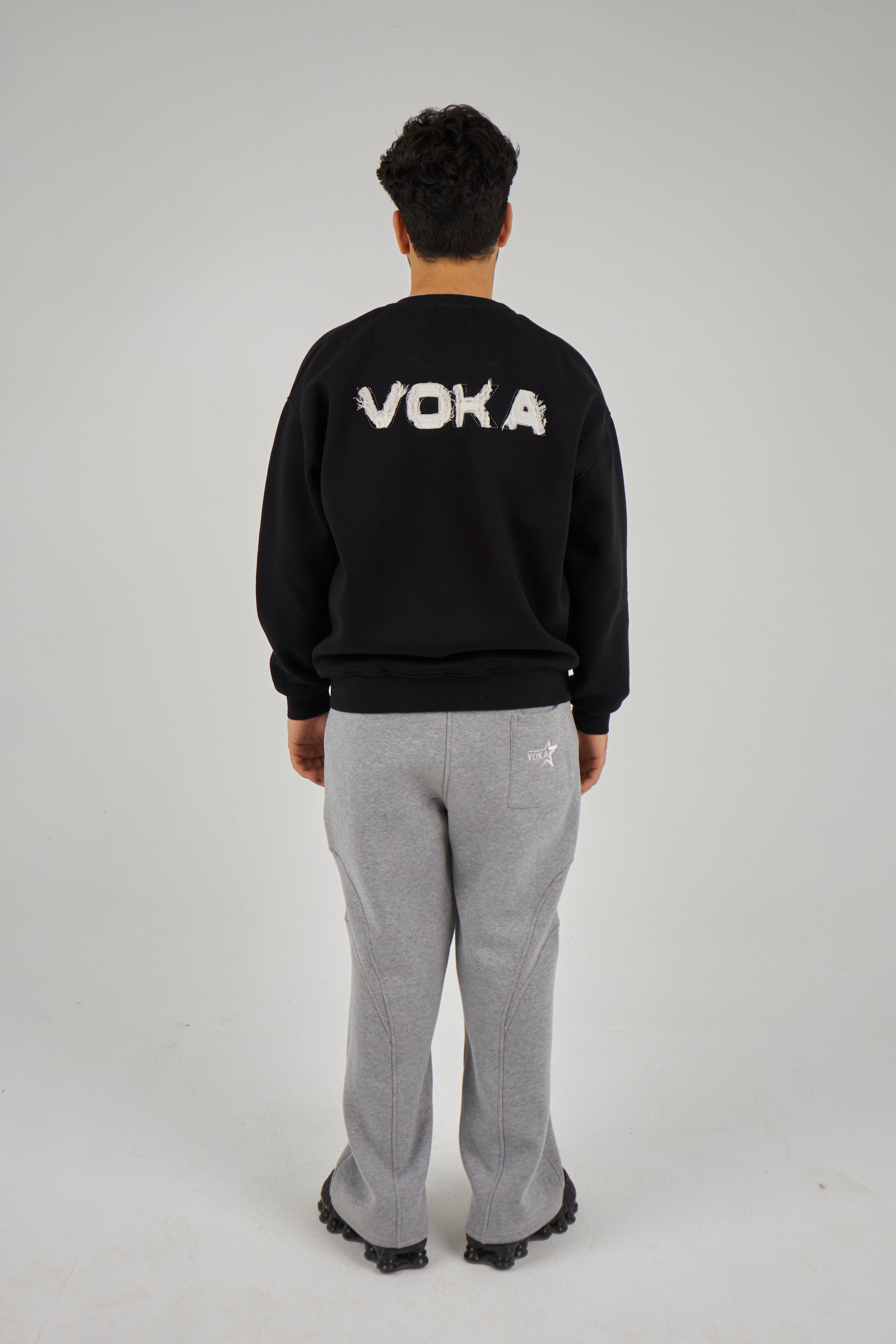 Black Relaxed Crewneck