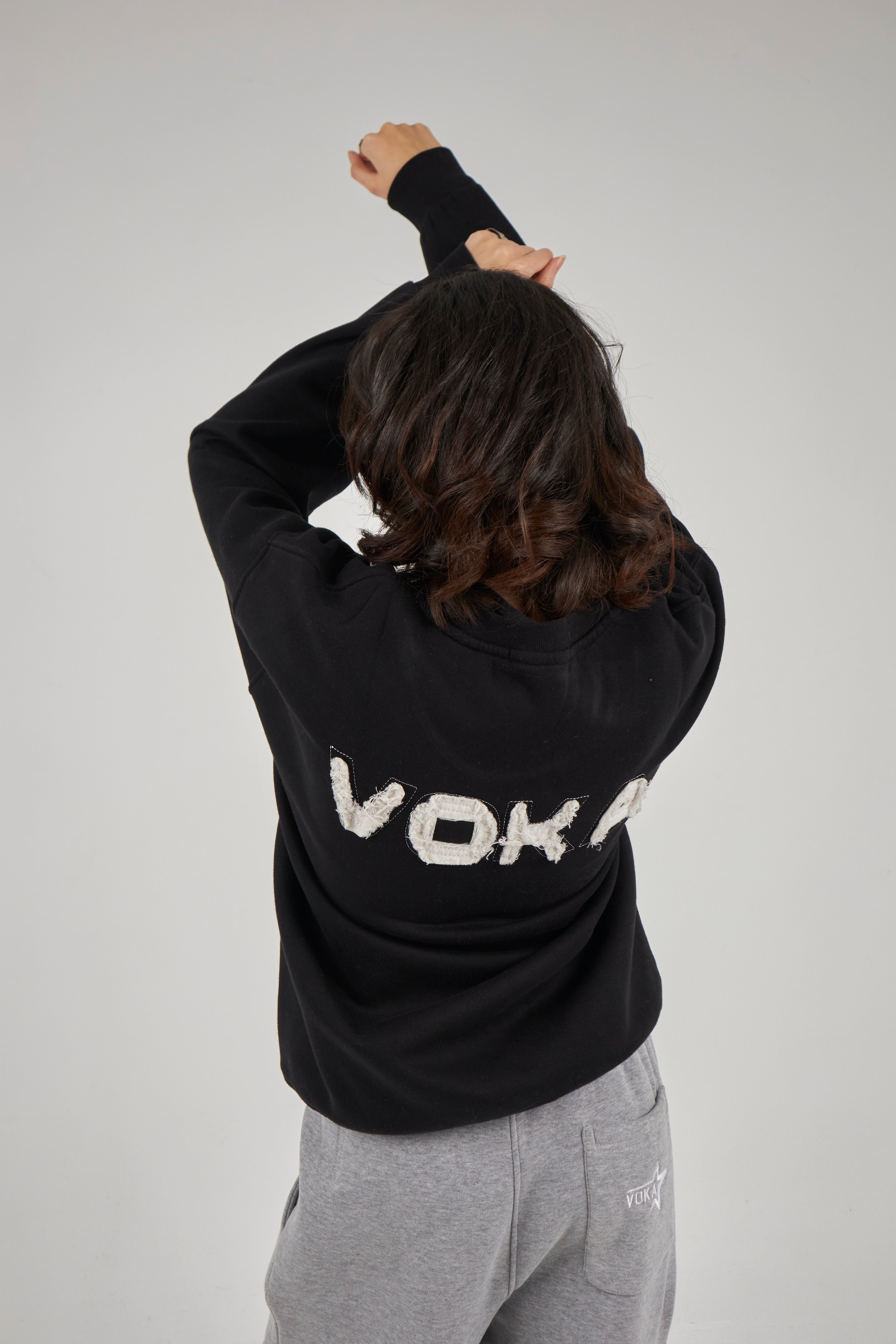 Black Relaxed Crewneck